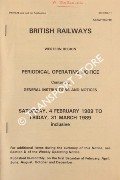 Periodical Operating Notice containing General Instructions and Notices, Saturday 4 February 1989 to Friday 31 March 1989 by British Railways Western Region